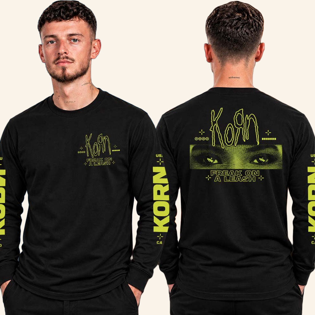 Korn Merch Europe Tour 2026 Freak On A Leash Long Sleeve Shirt Presents Music Lovers