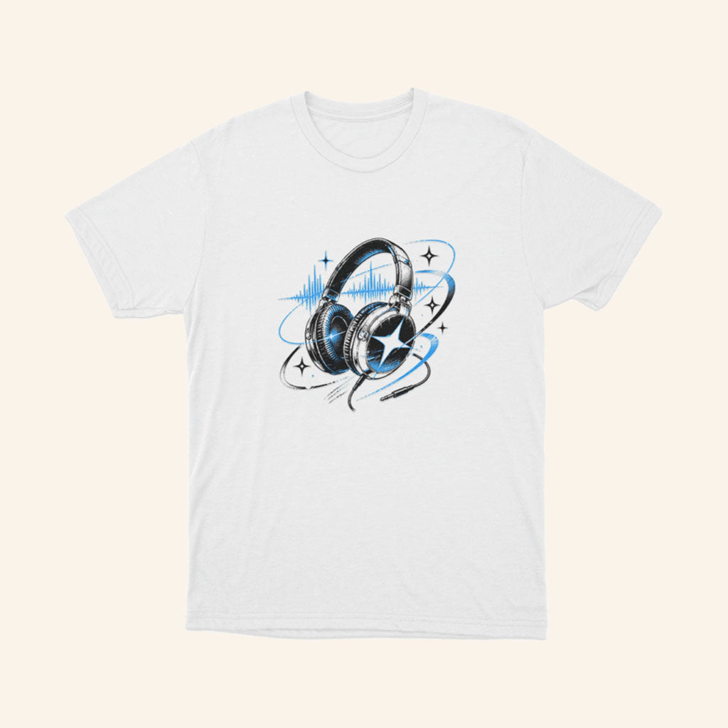 JYT Merch 2026 Cosmic Soundwave Headphones T-Shirt Cool Gifts For Music Lovers