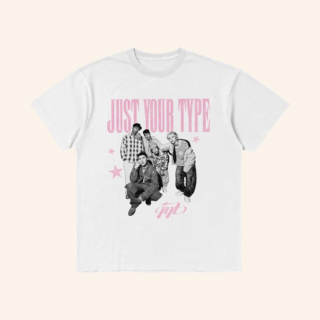 JYT Merch 2026 Just Your Type White T-Shirt JYT Shirt Gifts For Music Enthusiasts