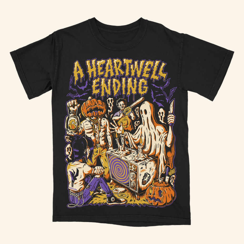 A Heartwell Ending Merch 2026 Halloween T-Shirt Black Gift Ideas For Emo Band Fans