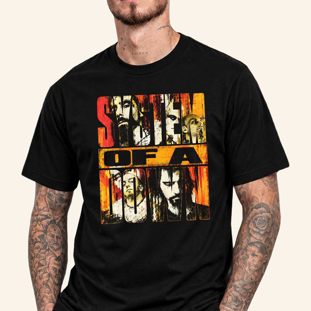 System Of A Down Merch Sick New World Texas 2026 Portrait Collage T-Shirt SOAD Merch Fan Gifts