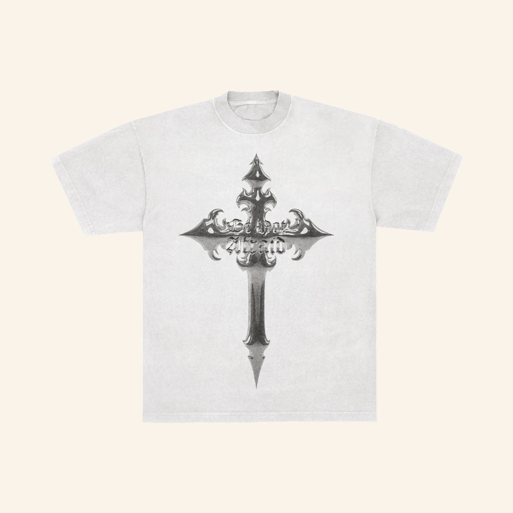 Polyphia Merch 2026 Chrome Cross T-Shirt Be Not Afraid Shirt Gift For Rock Lovers