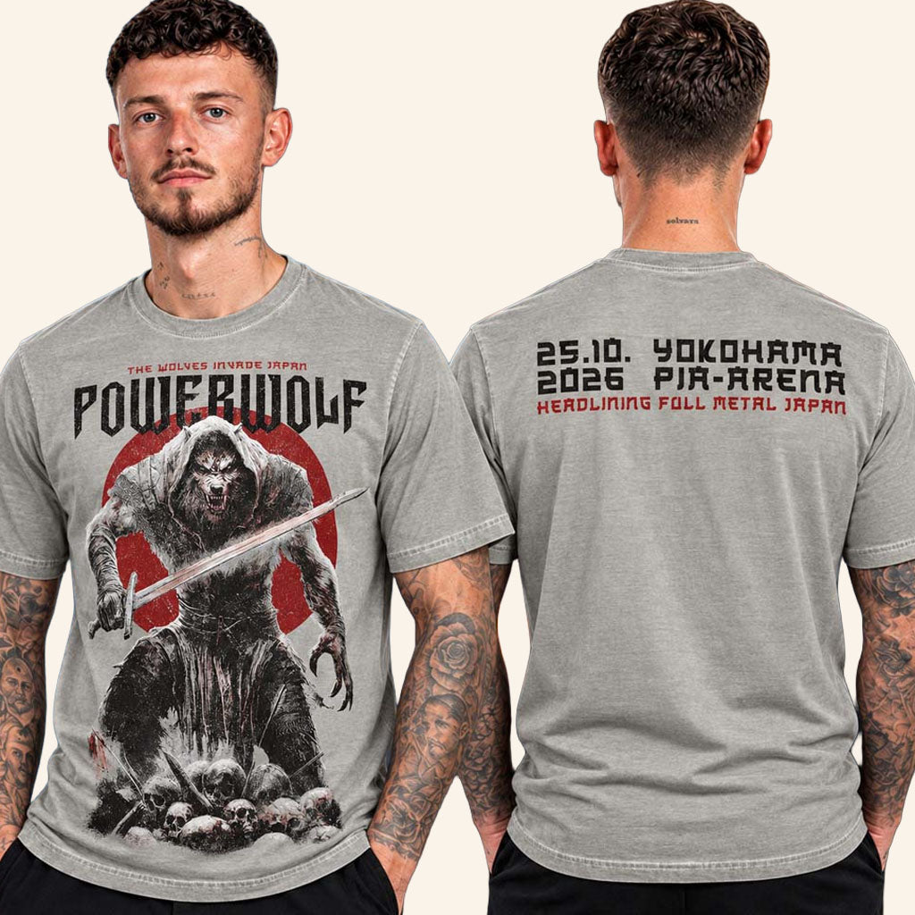 Powerwolf Merch Headlining Full Metal Japan 2026 The Wolves Invade Japan T-Shirt Fan Gifts