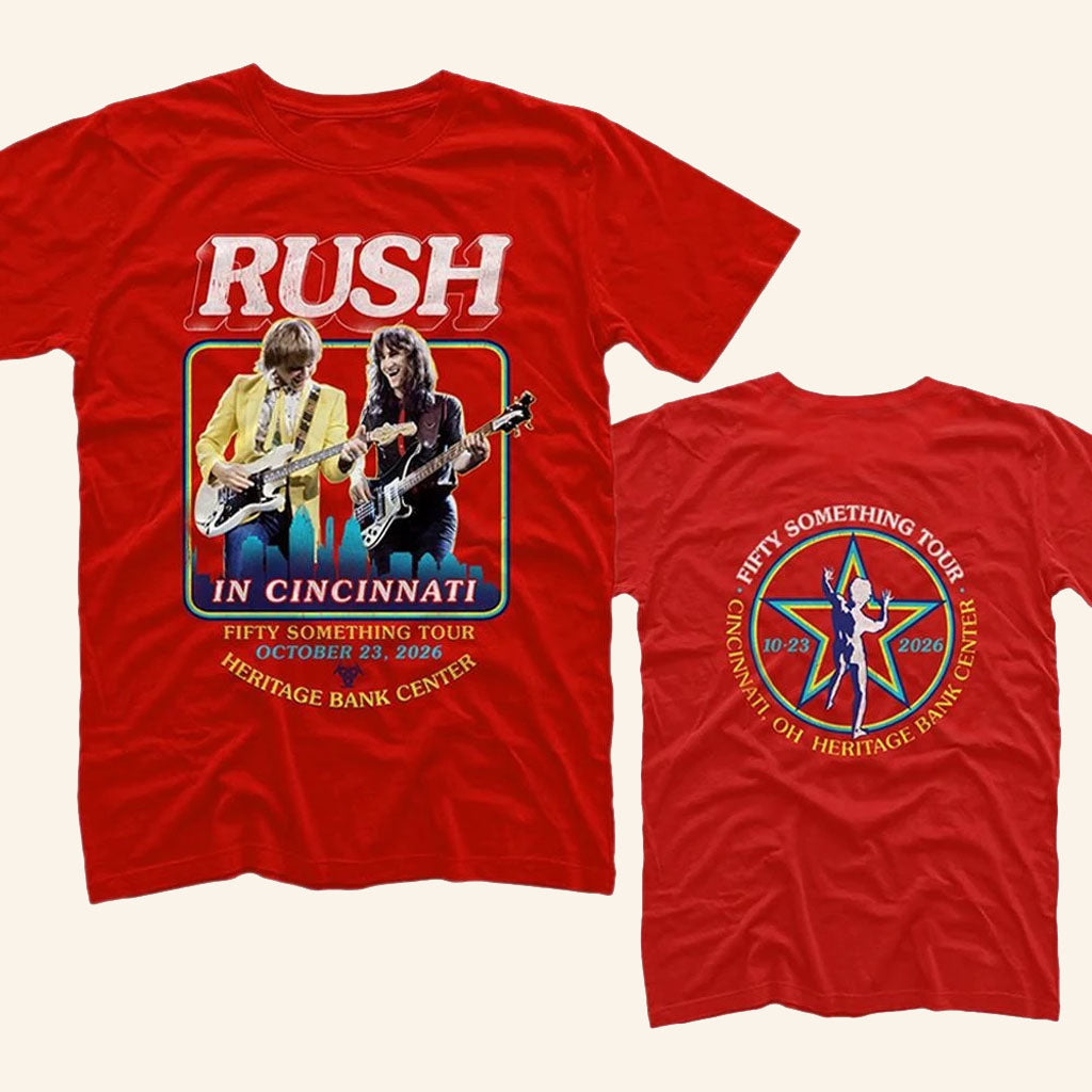Rush Cincinnati Merch 2026 Fifty Something Tour Event T-Shirt Gifts For Music Nerds