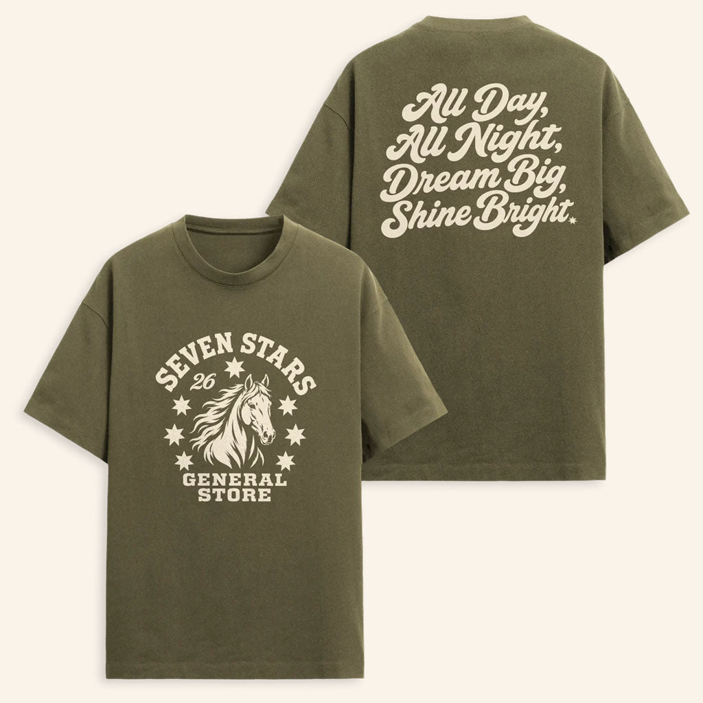 Seven Stars Merch 2026 7S General Store Steed T-Shirt Gifts For Music Festival Goers