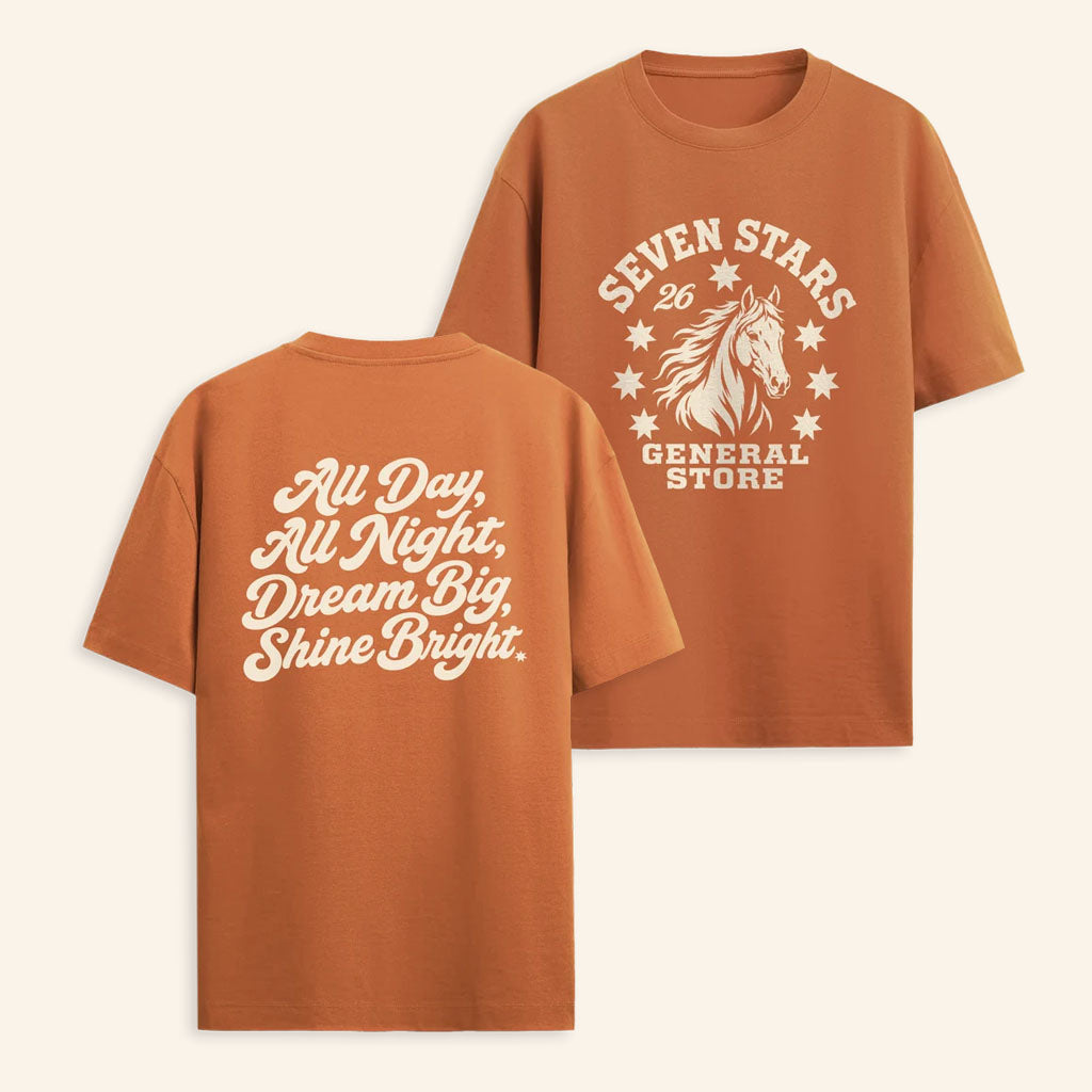 Seven Stars Merch 2026 7S General Store Steed T-Shirt Present For Music Festival Goers