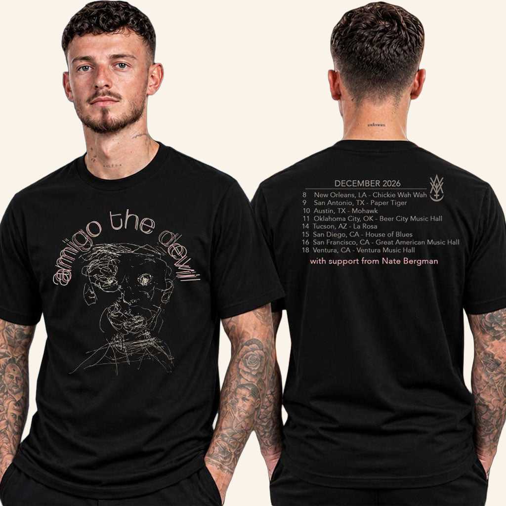 Amigo The Devil December 2026 Tour Dates T-Shirt Amigo The Devil Merch Music Fan Gifts Ideas