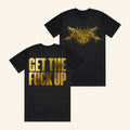 Chelsea Grin Merch 2026 Gold Foil T-Shirt Get The Fck Up Shirt Gift For Band Fans