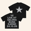 Kanye West Merch Ye Live At Gelora Bung Karno In Jakarta On October 24 2026 T-Shirt Black