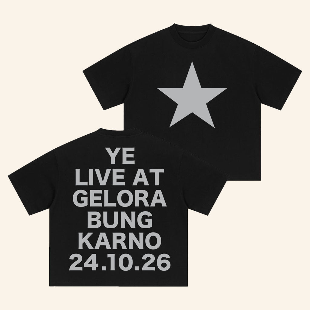 Kanye West Merch Ye Live At Gelora Bung Karno In Jakarta On October 24 2026 T-Shirt Black