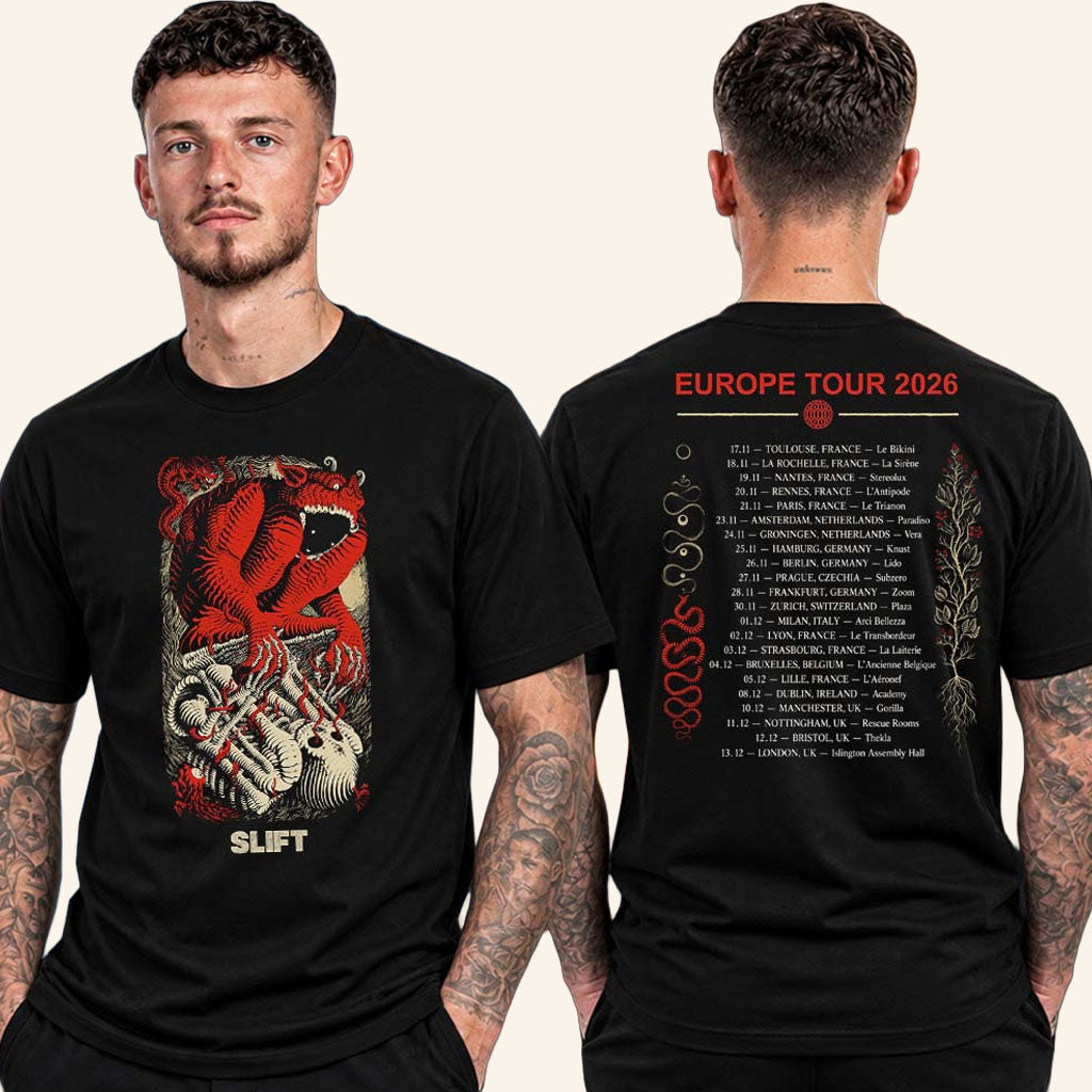Slift Europe Tour 2026 Tour Dates T-Shirt Slift Merch Present For Rock Band Fans