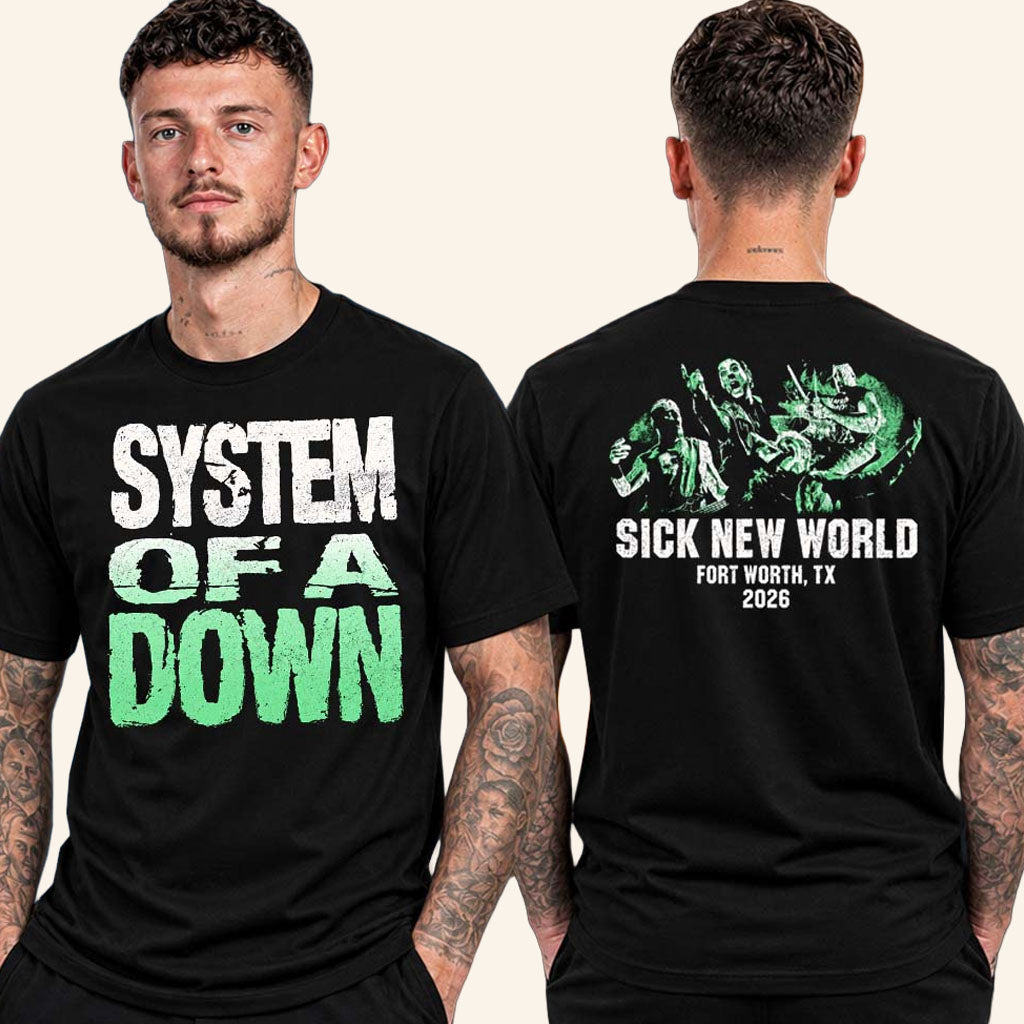 System Of A Down Merch Sick New World Texas 2026 Event T-Shirt Gift For Music Lovers
