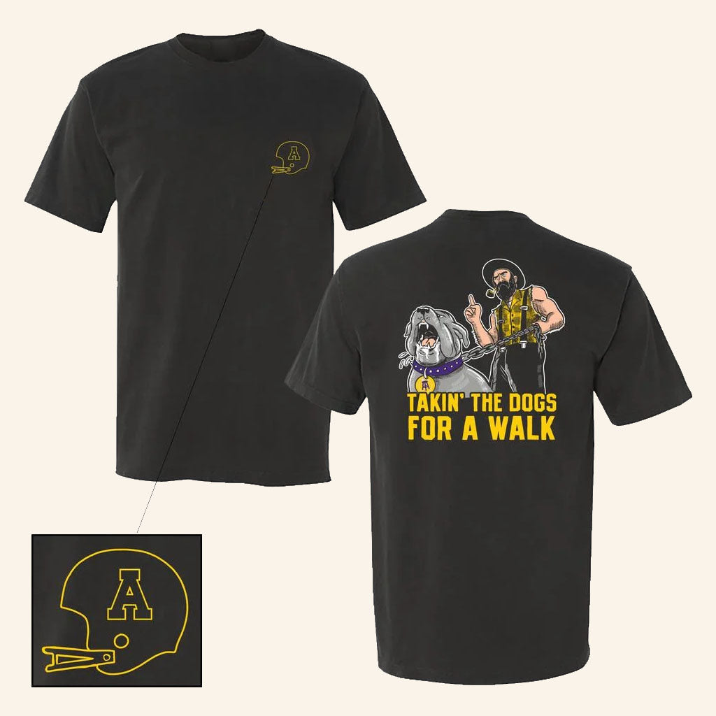 Talkin' The Dog For A Walk T-Shirt Appalachian State Mountaineers Merch Football Fan Gifts