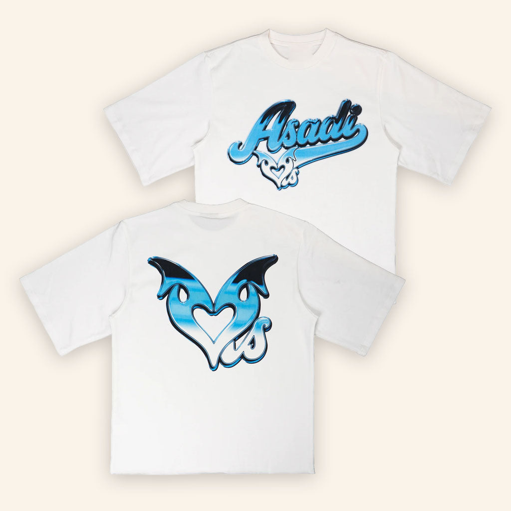 Khan Asadi Merch 2026 Asadi X LVSK T-Shirt White Asadi Merch Lovesick Clothing LVSK Store