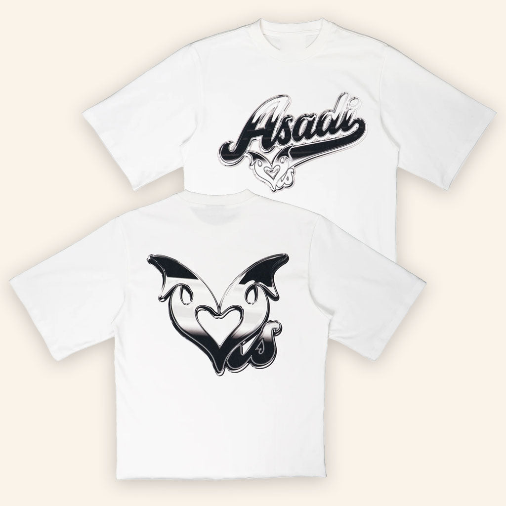 Khan Asadi Merch 2026 Asadi X LVSK T-Shirt White Lovesick Clothing LVSK Store Asadi Merch