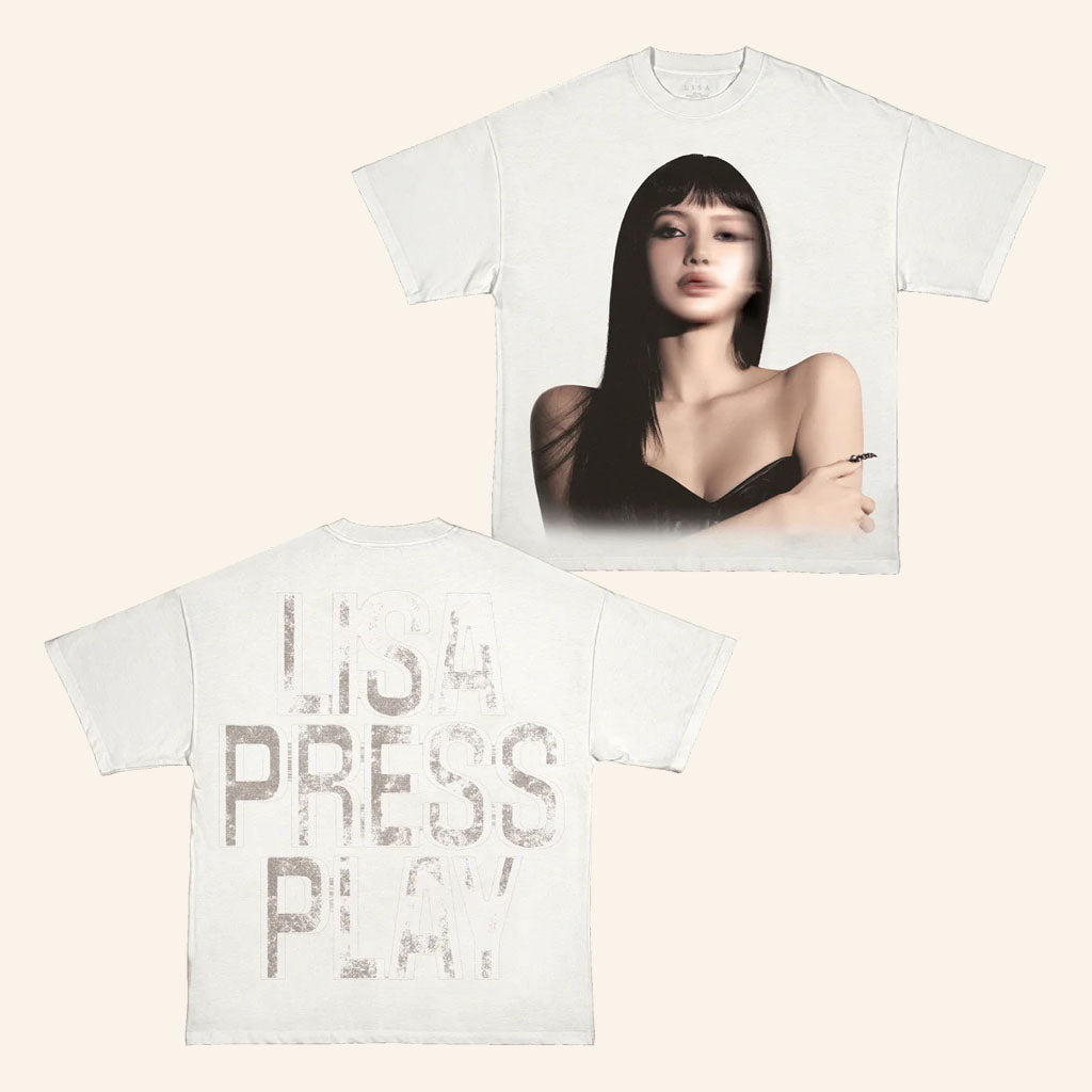 Lisa Merch 2026 Press Play Smear Photo T-Shirt Present Ideas For Music Lovers