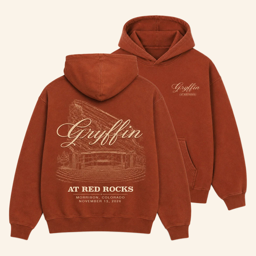 Gryffin Merch 2026 Red Rocks Hoodie Gryffin Concert Outfits Gift For DJ Lovers