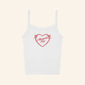 Alexandra Kay Merch 2026 AK Heart Strap Tank Top White Best Gift For Sisters