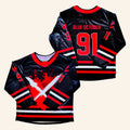 Blue October Merch 2026 Foiled 20th Anniversary HeartX Hockey Jersey Red #91 Jersey Fan Gifts