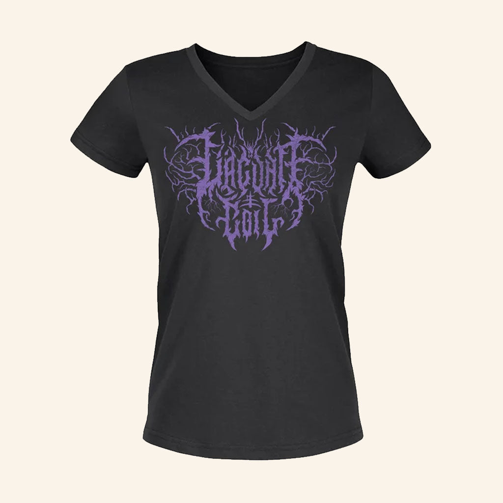Lacuna Coil Merch 2026 Metal Logo V-Neck Shirt Music Lover Gift Ideas For Her