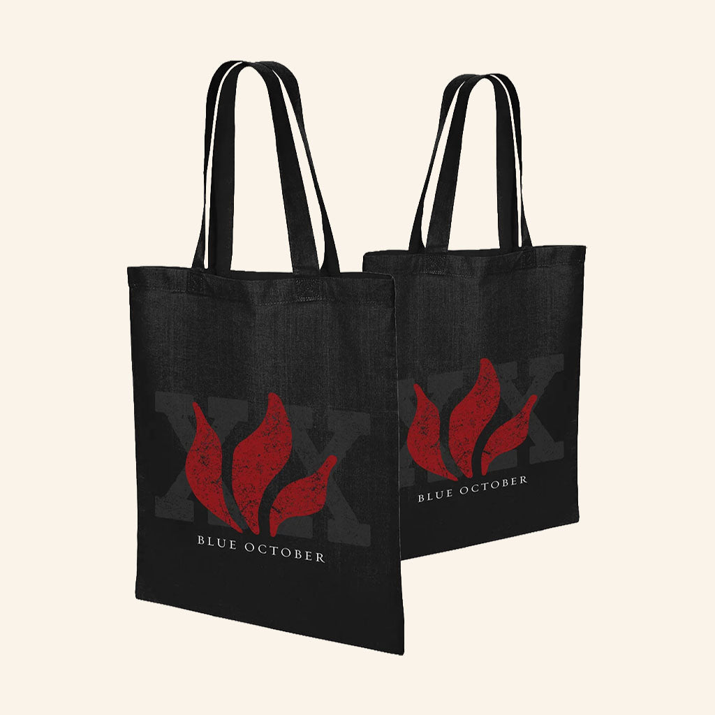 Blue October Merch 2026 Foiled 20th Anniversary Tote Bag Cool Gifts For Rock Lovers