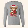 Lulu Mac Merch 2026 Highland Cow Festive And Fluffy Long Sleeve Shirt Christmas Gift Ideas