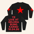 Kanye West Ye Merch 2026 Kanye West Concert Long Sleeve T-Shirt Ye Tour Shirt Fans Gifts