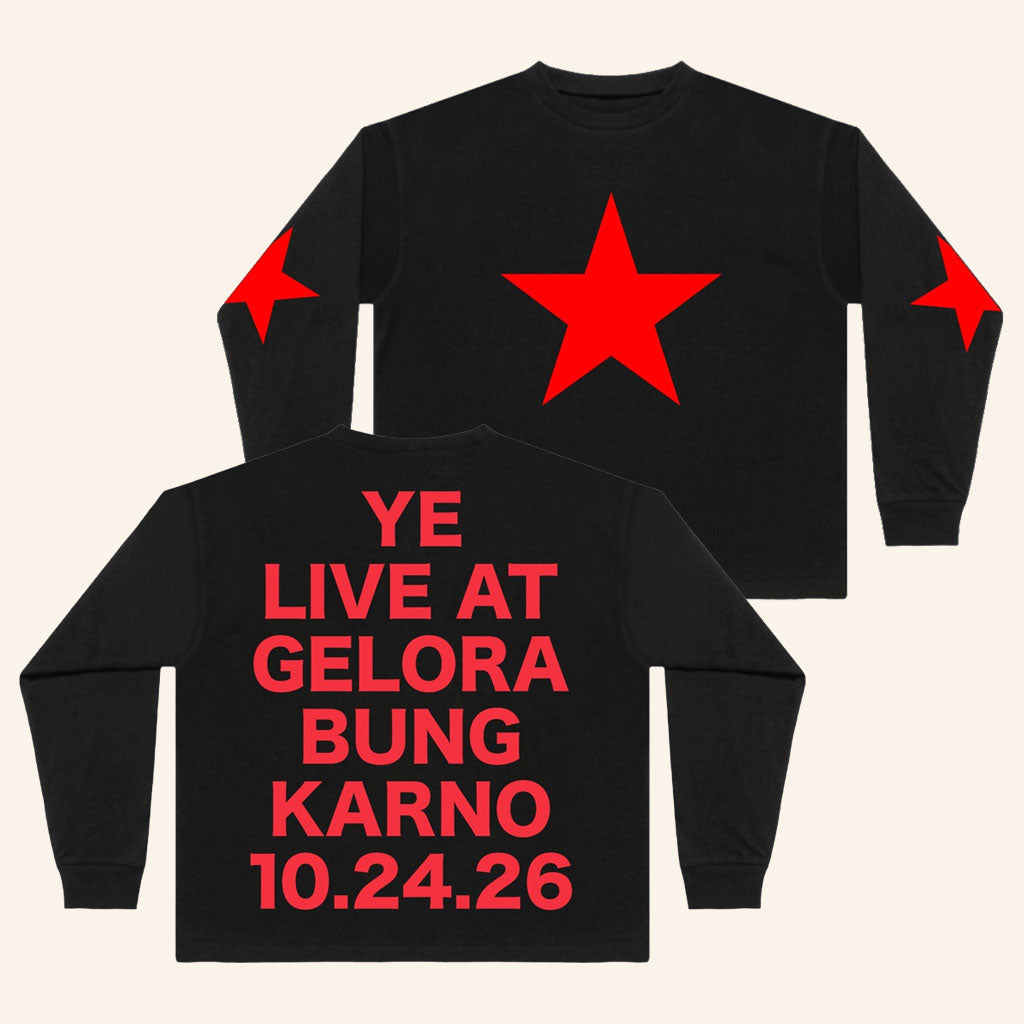 Kanye West Ye Merch 2026 Kanye West Concert Long Sleeve T-Shirt Ye Tour Shirt Fans Gifts