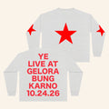Kanye West Ye Merch 2026 Ye Tour Long Sleeve T-Shirt Kanye West Concert Shirt Rapper Fan Gifts