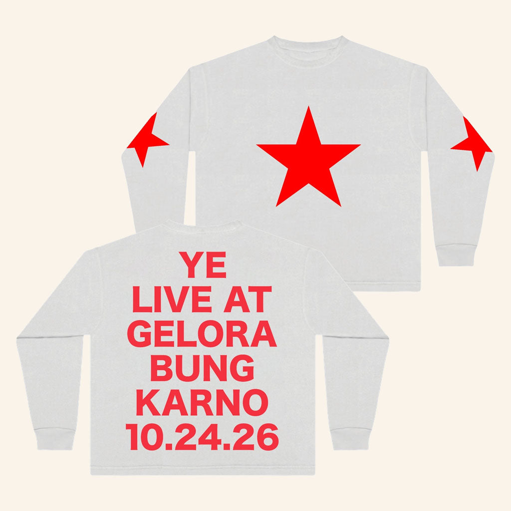 Kanye West Ye Merch 2026 Ye Tour Long Sleeve T-Shirt Kanye West Concert Shirt Rapper Fan Gifts