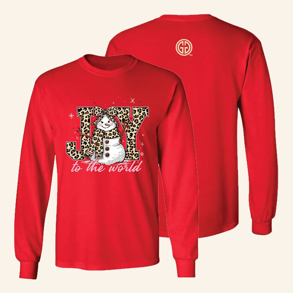 Lulu Mac Merch 2026 Snowlady Joy To The World Long Sleeve Shirt Cute Christmas Gifts