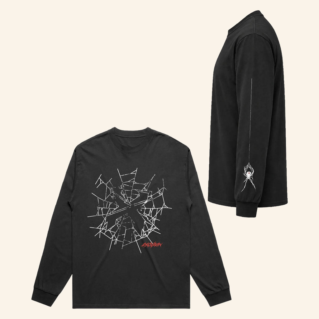 Excision Merch 2026 Spider Web Long Sleeve Shirt Best Gift For DJ Fans