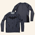 Batman Compression Long Sleeve Super X Rash Guard Shirt Superhero Gift For Men