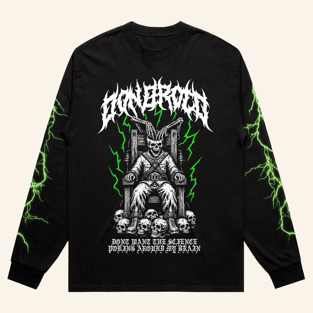 Don Broco Merch 2026 Poking Around My Brain Black Long Sleeve Shirt Gift Ideas For Rock Lovers