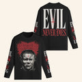Xavleg Merch 2026 Evil Never Dies Long Sleeve Shirt Gifts For Death Metal Band Fans