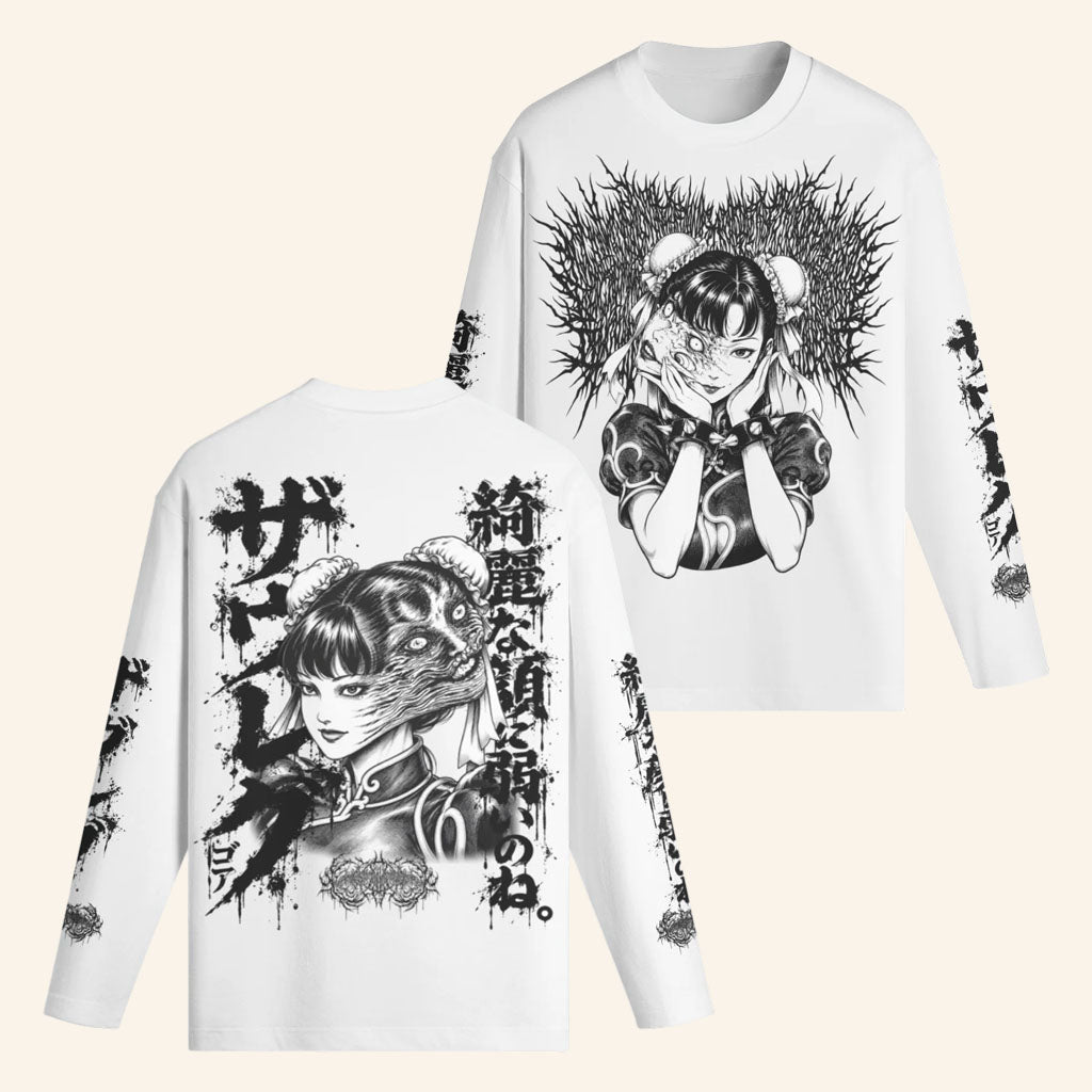 Xavleg Merch 2026 Two Face Long Sleeve Shirt Gift Ideas For Death Metal Band Fans