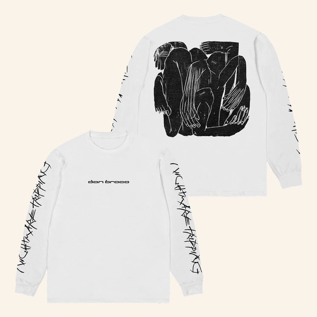 Don Broco Merch 2026 Nightmare Tripping White Long Sleeve Shirt Present For Rock Fans