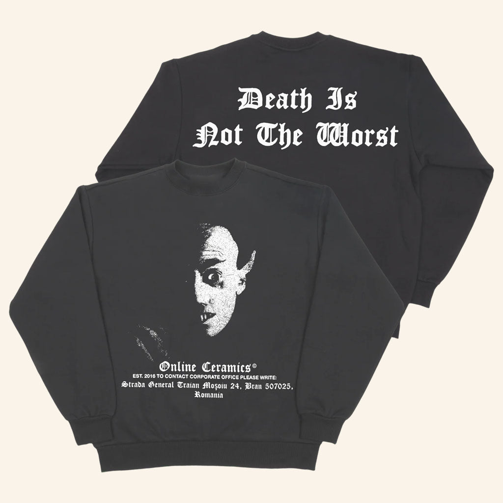 Online Ceramics Merch 2026 Company Uniform From The Grave Crew Death Is Not The Worst Sweatshirt