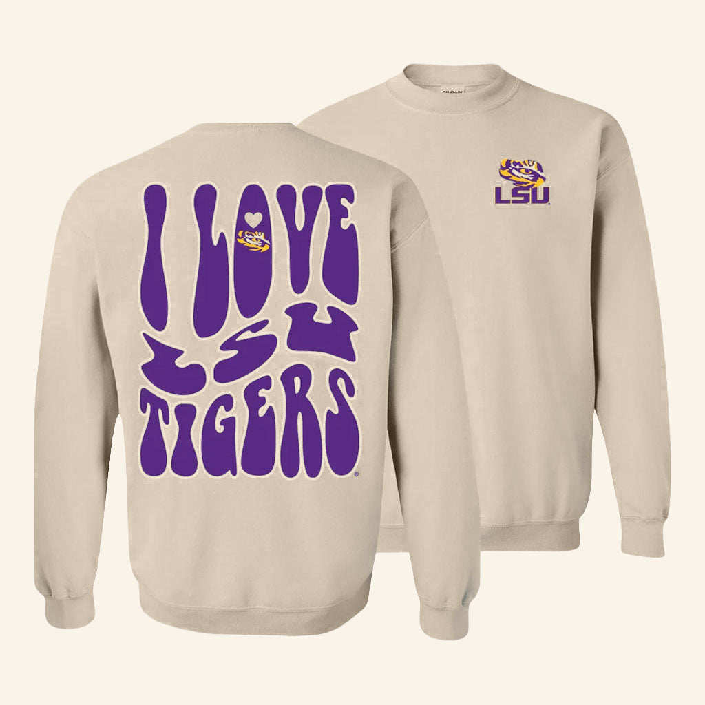 Lulu Mac Merch 2026 College LSU Love Team Sweatshirt LSU Tigers Merch Gift For Friends