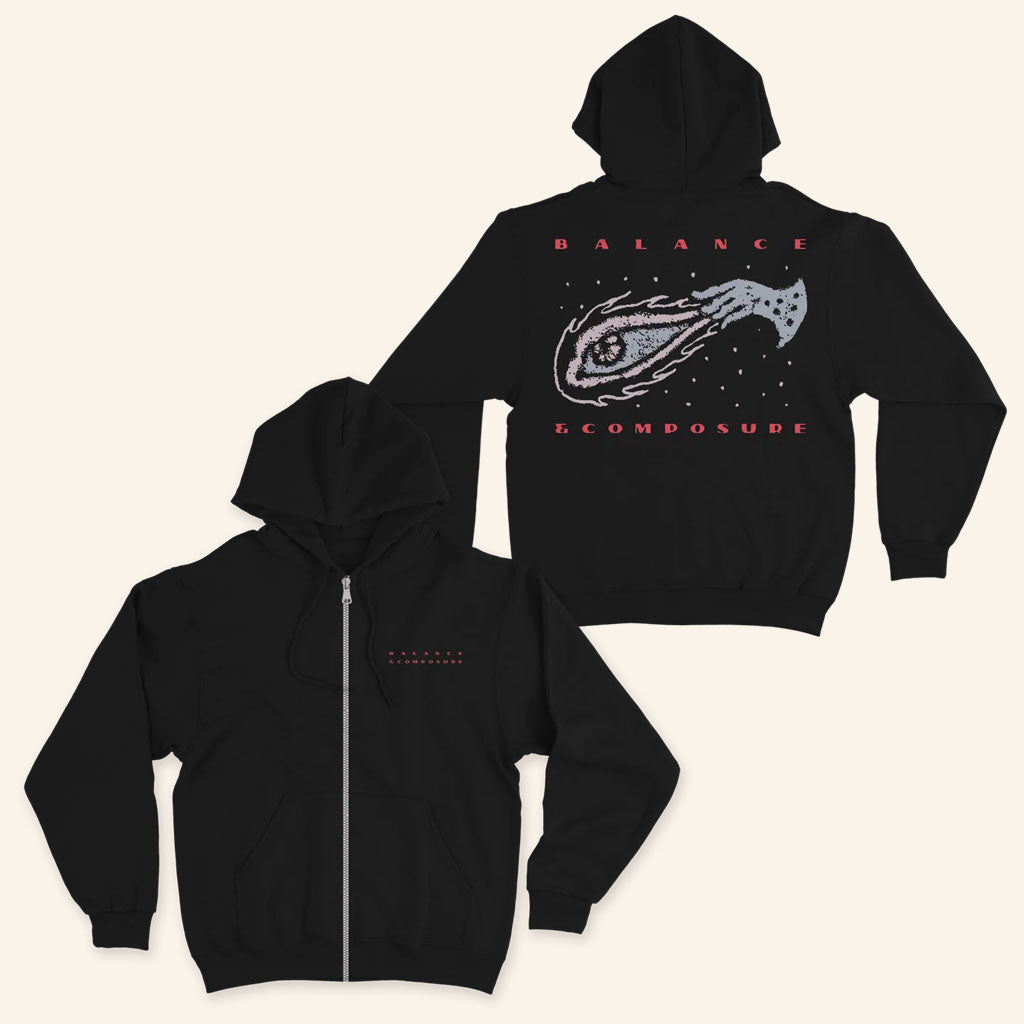Balance And Composure Merch 2026 Keepsake Black Zip Hoodie Cool Gift For Music Lover