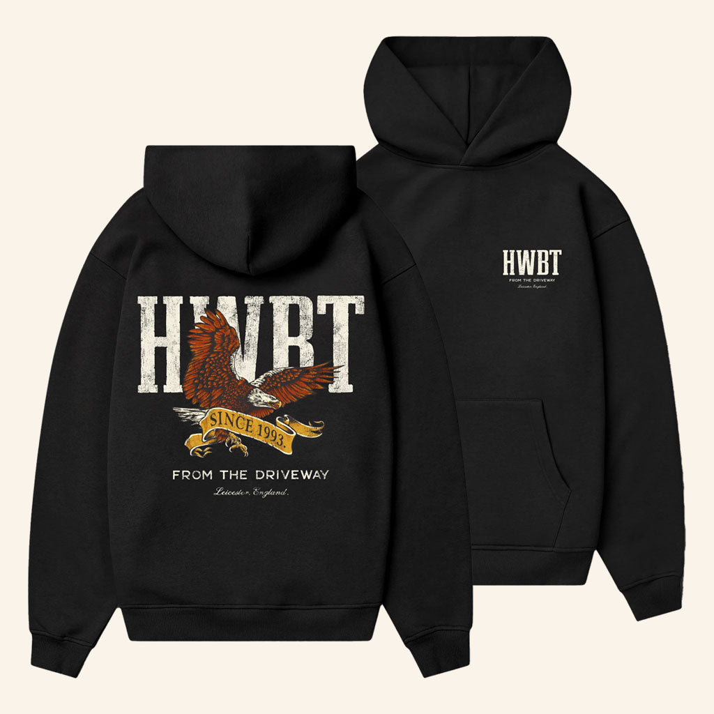 HWBT Merch 2026 Eagle Hoodie Black From The Driveway Hoodie Present For Brothers