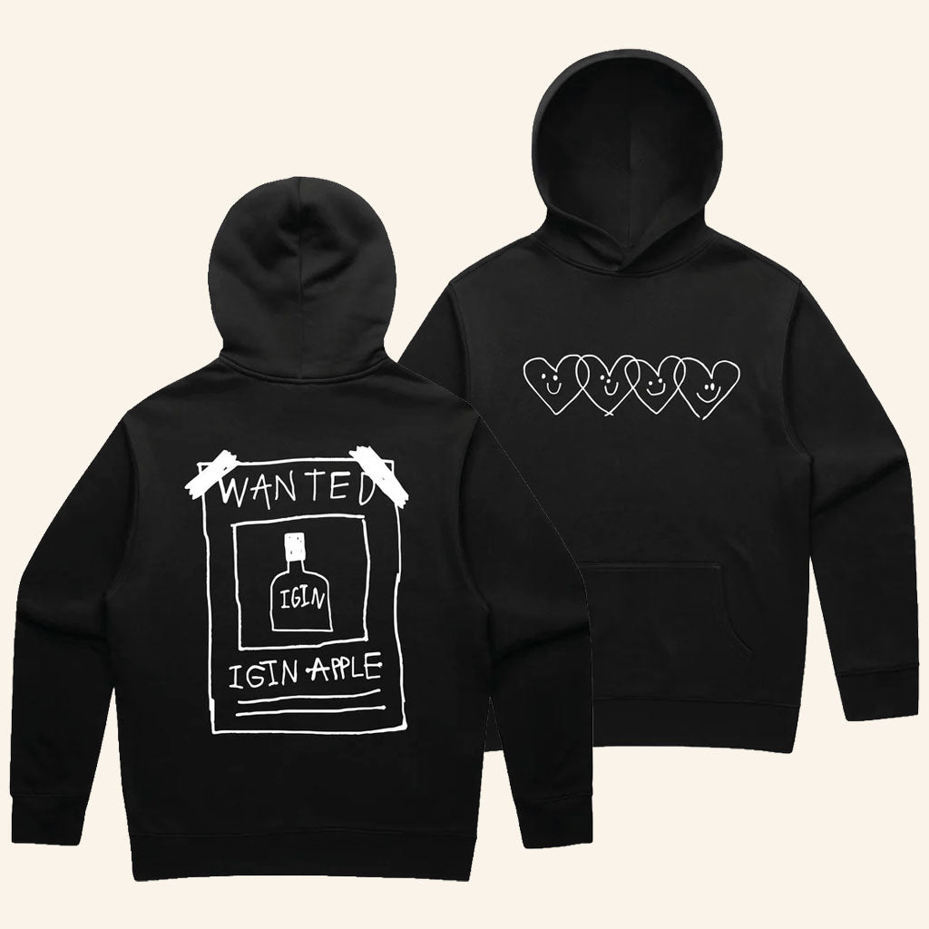 IGIN Merch 2026 Wanted Martina Hoodie Black IGIN Apple Hoodie BTS Jin Merch Gift For Fans