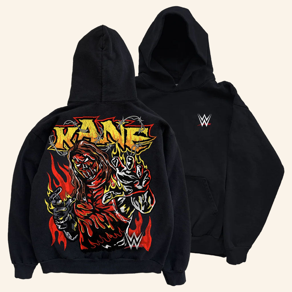 Warren Lotas X WWE Merch 2026 Kane Hoodie Black Best Gifts For WWE Wrestling Fans