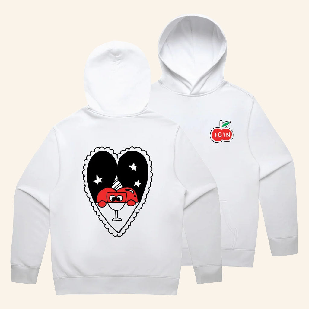 IGIN Merch 2026 Appuri Heart Hoodie White BTS Jin Merch Gifts For Army Kpop Fans