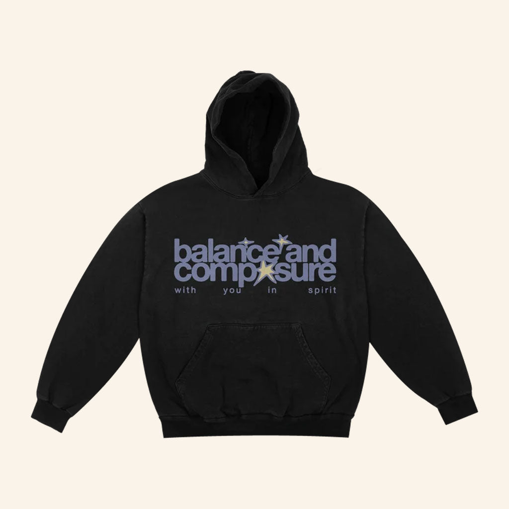 Balance And Composure Merch 2026 Star Logo Black Hoodie Gift Ideas For Music Lovers