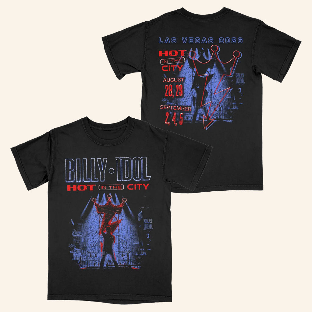 Billy Idol Merch 2026 Billy Idol Las Vegas Tour 2026 T-Shirt Gift Ideas For Music Fans
