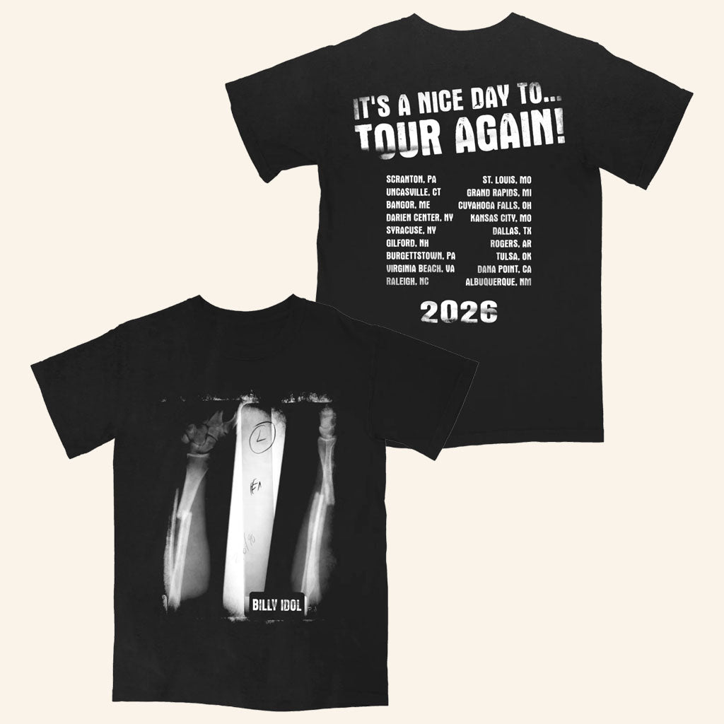 Billy Idol Merch 2026 X-Ray It's A Nice To Tour Again T-Shirt Billy Idol Fans Gifts