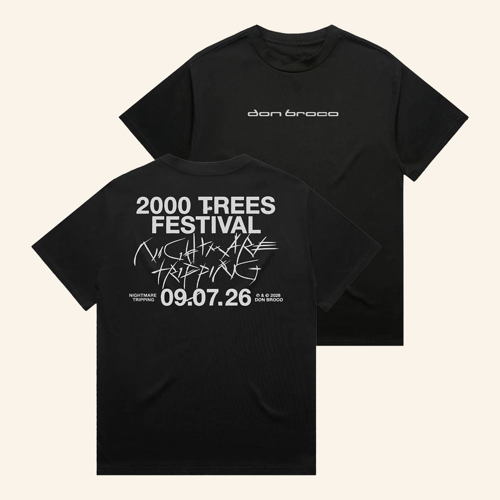 Don Broco Merch 2026 2000 Trees Black T-Shirt Gift Ideas For Rock Music Lovers