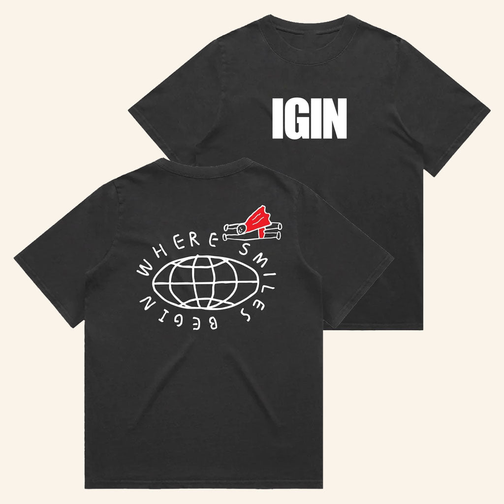 IGIN Merch 2026 Globe T-Shirt Where Smiles Begin Shirt BTS Jin Merch Present For Army