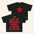 Kanye West Ye Merch 2026 Ye Concert T-Shirt Kanye West Tour Black Shirt Rapper Fan Gifts
